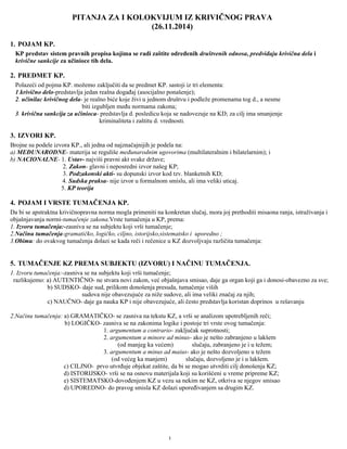 Krivicno prvo I- prvo deo