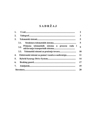 Nove tehnologhije u saobracaju