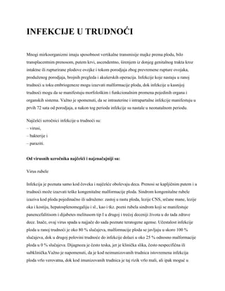 Infekcije u trudnoći