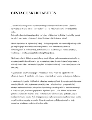 Gestacijski dijabetes