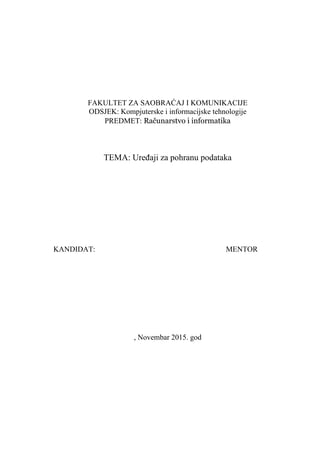 Uređaji za pohranu podataka