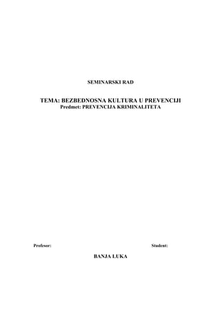 Bezbjednosna kultura