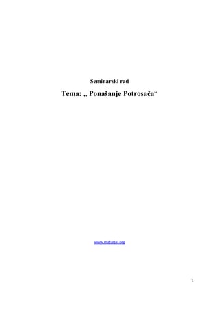 Ponašanje potrošača