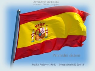 Privredni sistem Španije