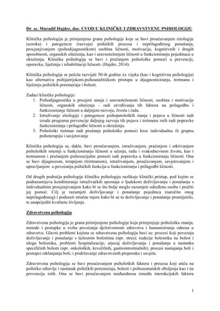 Uvod u kliničku psihologiju