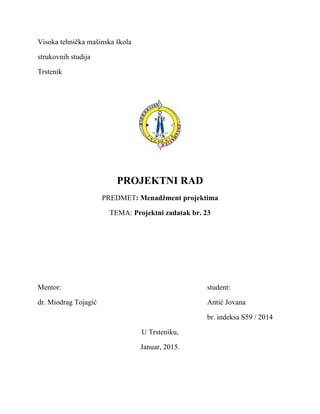 Koncept menadžment projektima