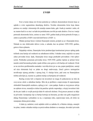 Međunarodni monetarni fond u savremenoj svetskoj ekonomskoj krizi