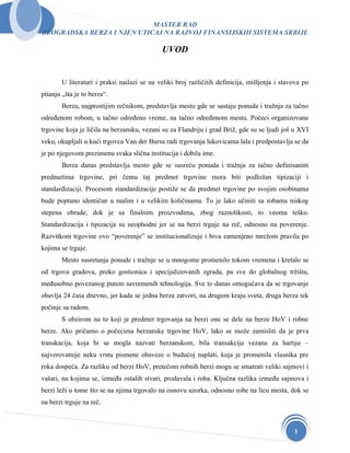 Beogradska berza i njen uticaj na razvoj finansijskih sistema Srbije