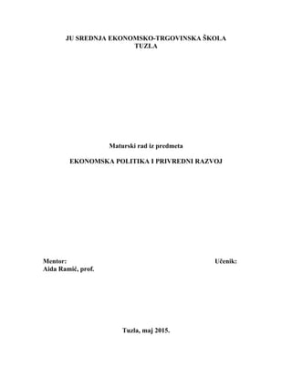 Ekonomska politika i privredni razvoj