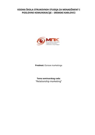 Relationship marketing