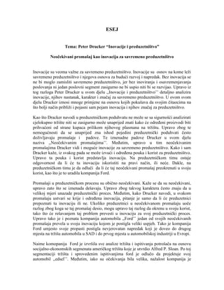 Peter Drucker “Inovacije i preduzetništvo”