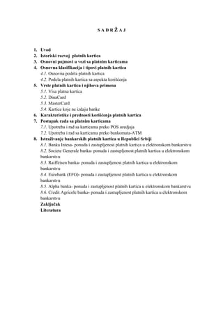 Platne kartice u Srbiji