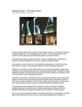 Studija slučaja (Od nule do Zare)