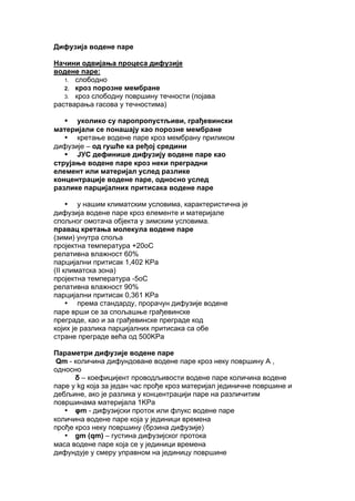 Difuzija vodene pare