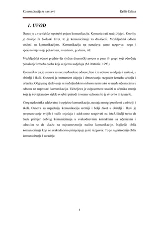 Komunikacija u nastavi