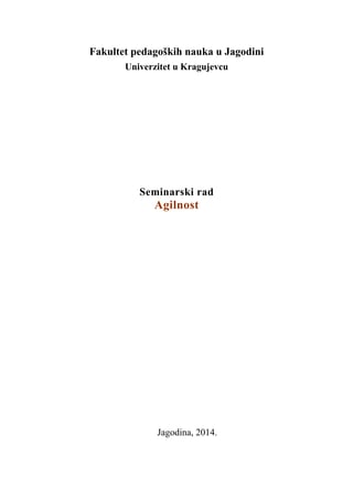 Agilnost: seminarski rad