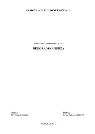 Beogradska berza
