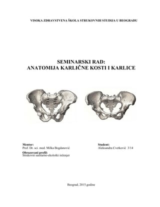 Anatomija karlicne kosti i karlice