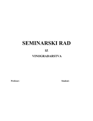 Vegetativni i generativni organi vinove loze