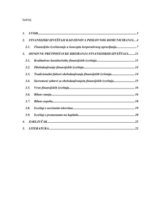 Analiza finansijskih izveštaja