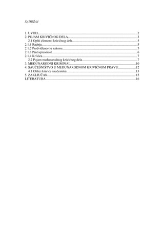 Saučesništvo u međunarodnom krivičnom pravu