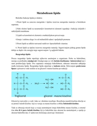Metebolizam lipida