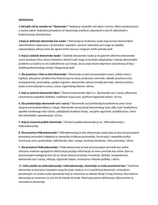 Ekonomija (pitanja i odgovori)