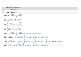 Korijeni i potencije