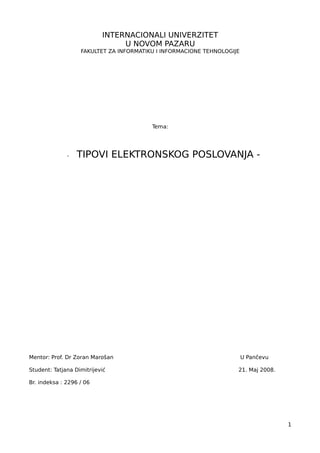 Tipovi elektronskog poslovanja