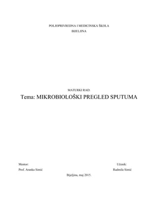 Mikrobiološki pregled septuma
