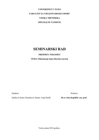 Oduzimanje lopte klizećim startom