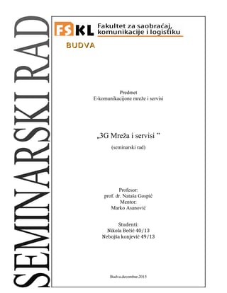 3G mreže i servisi