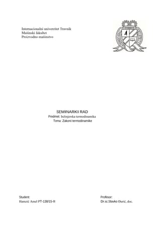 Zakoni termodinamike