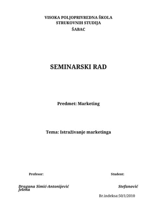 Istraživanje marketinga