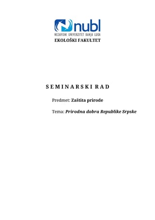 Prirodna dobra Republike Srpske