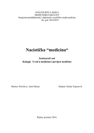 Nacistička medicina