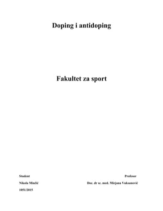 Doping i antidoping