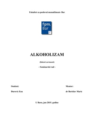 Alkoholizam