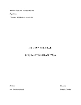 Djuijev sistem obrazovanja