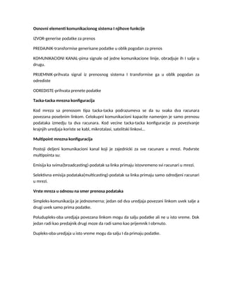 Osnovni elementi komunikacija