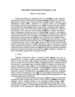 Dinamičke sposobnosti kompanija