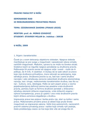 Izigravanje zakona – Fraus legis