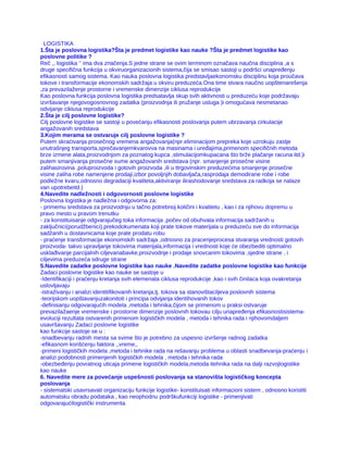 Organizacione strukture logistike preduzeca