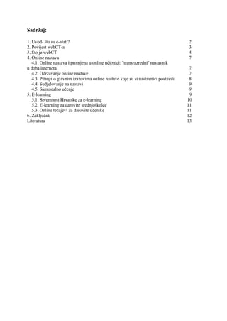 Web CT alati za učenje