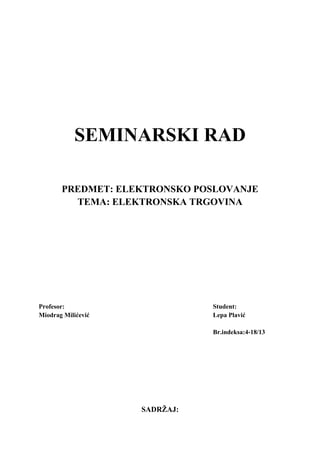 Elektronska trgovina