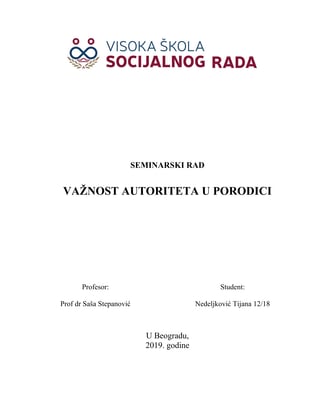 Autoritet i delegiranje autoriteta