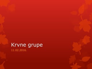 Krvne grupe