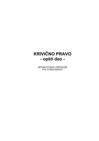 Krivično pravo – opšti deo