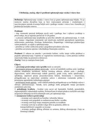 Oplemenjivanje voca i vinove loze