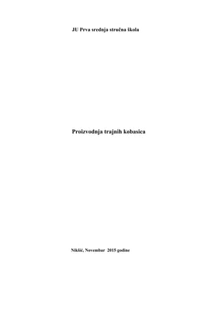 Proizvodnja trajnih kobasica